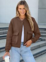 ANRABESS Women Cropped Bomber Jacket 2025 Fashion Casual Trendy Varsity Y2k Jackets Fall Outfits - Image 5