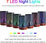 Essential Oils Diffuser for Home,150ML Aromatherapy Diffuser,Birthday Gifts for Women mom,Metal Cool Mist Humidifier with 7 Colors Lights Waterless Auto Off Air Diffusers(Tree) - Image 3