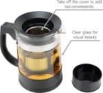 EIKS Glass Teapot Tea Kettle with Removable Infuser and Heat Resistance Base for Making and Serving Blooming Tea, Loose Leaf Tea - Capacity is 950ml/32oz - Image 5