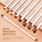 Jessup Makeup Brushes 14Pcs Makeup Brush Set Premium Synthetic Powder Foundation Contour Blush Concealer Eye Shadow Blending Liner Make Up Brush Kit Light Grey T329 - Image 5