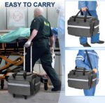 Damero Rolling Medical Bag with Detachable Trolley, Empty Emergency Response Supplies Bag with Removable Dividers, Medical Equipment Storage Bag for Home Health Nurses, Doctors, EMT, EMS, Gray - Image 8