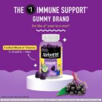 Airborne Elderberry + Zinc & Vitamin C Gummies For Adults, Immune Support Vitamin D & Zinc Gummies With Powerful Antioxidant Vitamins C D & E - 50 Gummies, Elderberry Flavor - Image 3