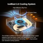 GEEKOM A9 Max AI Mini PC with AMD Ryzen AI 9 HX 370 (80 TOPS) | Radeon 890M, 32GB DDR5 RAM 2TB NVMe SSD, Mini Gaming PC Windows 11 Pro/WiFi 7/BT 5.4/8K Qual Display (HDMI 2.1/USB4/DP1.4)/2.5G Dual LAN - Image 6