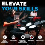 Alesis Nitro Pro Electric Drum Set with Dual Zone Quiet Mesh Pads, 500+ Authentic BFD Sounds, Bluetooth, Drumeo, USB MIDI, Double Kick Compatible - Image 9