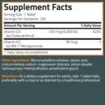 Bronson Vitamin K2 D3 (MK7) Supplement Non-GMO Formula Vitamin D3 5000IU (125 mcg) & 90 mcg K2 MK-7, Easy to Swallow D & K Complex, 120 Tablets - Image 9