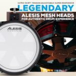 Alesis Nitro Pro Electric Drum Set with Dual Zone Quiet Mesh Pads, 500+ Authentic BFD Sounds, Bluetooth, Drumeo, USB MIDI, Double Kick Compatible - Image 10