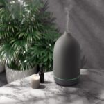 Aromatherapy Essential Oil Diffuser,9 Colors Mood Light,4 Timer Stone Diffuser Living Room(Grey) - Image 8