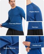 7 Pack Long Sleeve Shirts for Men UPF 50+ UV Sun Protection Quick Dry Moisture Wicking Workout Tee Shirts - Image 5