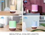 BlueHills 2500 ML XL Essential Oil Diffuser for Large Room Aroma Humidifier Home Decor Bed Baby Room Big Huge 2.5 L Capacity Long Run Color Lights Decorative Design High Mist Dark Wood Grain F004 - Image 4