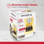 Holstein Housewares 5 Cup Drip Coffee Maker – Compact and User-Friendly with Auto Pause & Serve, Reusable Filter, Measuring Spoon & Glass Carafe, Office & Dorm Use, Yellow - Image 9