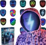 Depointer Life Led Mask with Gesture Sensing,Unisex LED Lighted Face Transforming Mask for Costume Cosplay Party Masquerade - Image 2
