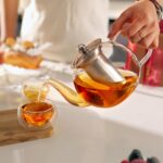 CNGLASS 600ml Glass Teapot with Removable Infuser,Clear Tea Kettle Stovetop Safe,Blooming and Loose Leaf Tea Maker - Image 7