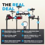 Alesis Nitro Pro Electric Drum Set with Dual Zone Quiet Mesh Pads, 500+ Authentic BFD Sounds, Bluetooth, Drumeo, USB MIDI, Double Kick Compatible - Image 5
