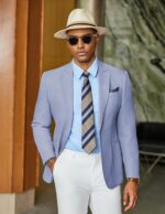 COOFANDY Men's Casual Blazer Slim Fit Sports Coat One Button Business Retro Suit Jackets for Wedding Party - Image 4