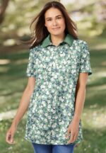 Woman Within Plus Size Perfect Short-Sleeve Polo Shirt - Image 7