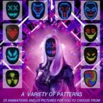 Depointer Life Led Mask with Gesture Sensing,Unisex LED Lighted Face Transforming Mask for Costume Cosplay Party Masquerade - Image 4