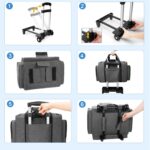 Damero Rolling Medical Bag with Detachable Trolley, Empty Emergency Response Supplies Bag with Removable Dividers, Medical Equipment Storage Bag for Home Health Nurses, Doctors, EMT, EMS, Gray - Image 7