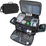 Mancro Medical Bag, Home Health Nurse Bag with Nonslip Bottom, Removable Shoulder Strap, Water-Resistant Empty First Aid Organizer for Medical Student, Therapist, Black - Image 2
