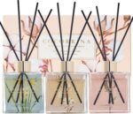 COCORRÍNA Reed Diffuser Set of 3-3 Pack/ 3.04 Fl.oz Diffuser with 24 Sticks Cashmere Vanilla/Sandalwood Rose/Clean Linen Reed Diffuser for Home Bathroom Office Decor - Image 2