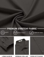 COOFANDY Mens Stretch Dress Shirts Long Sleeve Button Down Shirt Regular Fit Formal Business Shirts - Image 6