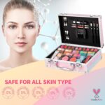 Hot Sugar Makeup Kit for Teenager Girls - Full Starter Cosmetics Set with Eye Shadow Lip Balm Blush Lip Gloss Brush Lip Pencil Eye Pencil and Mirror (Rainbow) - Image 6