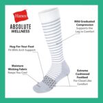 Hanes Women's Over-the-Calf Socks w/ Mild Graduated Compression, Absolute Wellness Non-Binding Cushioned Socks, 3-Pack - Image 4