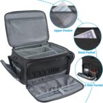 Mancro Medical Bag, Home Health Nurse Bag with Nonslip Bottom, Removable Shoulder Strap, Water-Resistant Empty First Aid Organizer for Medical Student, Therapist, Black - Image 3