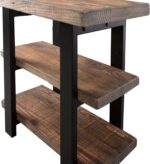 Pomona 3-Tier Solid Wood End Table with Storage Shelves – Rustic Industrial Space-Saving Side Table or Nightstand for Living Room, Bedroom, or Entryway by Alaterre Furniture - Image 11