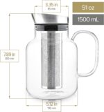 Teabloom 100% Plastic-Free Large Multi-Brew Borosilicate Glass Teapot + Kettle + Pitcher – Steep and Serve Hot Tea, Iced Tea, Cold Brew Tea and Fruit Infused Water – Legacy Tea Maker - Image 6