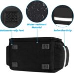 Mancro Medical Bag, Home Health Nurse Bag with Nonslip Bottom, Removable Shoulder Strap, Water-Resistant Empty First Aid Organizer for Medical Student, Therapist, Black - Image 6