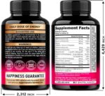 Vitamin B Complex for Men & Women - Riboflavin B2, B12, B1, B3, B5, B6, B7, B8, B9 | Vitamin C, Choline, Inositol - B-Complex Supplement - Energy, Brain & Heart Support - Made in USA, 60 Vegan Caps - Image 3