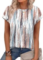 Alaroo Womens Summer Tops Short Sleeve Shirts Crew Neck Cute Trendy Tunic Blouses (S-3XL) - Image 2