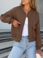 ANRABESS Women Cropped Bomber Jacket 2025 Fashion Casual Trendy Varsity Y2k Jackets Fall Outfits - Image 3