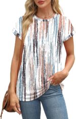 Alaroo Womens Summer Tops Short Sleeve Shirts Crew Neck Cute Trendy Tunic Blouses (S-3XL) - Image 3