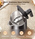 Electric Kettle, Double Wall Stainless Steel Cool Touch Water Boiler Heater, 7 Temperature Control Teapot, 4H Keep Warm, 1.0L 1200W Fast Heat with Auto Shut-Off, Boil-Dry Proof Coffee Tea Pot, Black - Image 6