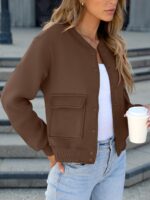 ANRABESS Women Cropped Bomber Jacket 2025 Fashion Casual Trendy Varsity Y2k Jackets Fall Outfits - Image 4