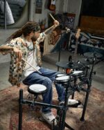 Donner DED-200 Electric Drum Sets with Quiet Mesh Drum Pads, 2 Cymbals w/Choke, 31 Kits and 450+ Sounds, Throne, Headphones, Sticks, USB MIDI, Melodics Lessons (5 Pads, 3 Cymbals) - Image 8