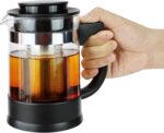 EIKS Glass Teapot Tea Kettle with Removable Infuser and Heat Resistance Base for Making and Serving Blooming Tea, Loose Leaf Tea - Capacity is 950ml/32oz - Image 2