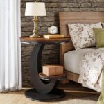 Tribesigns Round End Table Set of 2, 2 Tiers Side Table with Storage Shelf, Sofa Side Bedside Nightstand with Rustic Wood and Metal Arc-Shaped Frame for Small Spaces, Living Room, Bedroom (2PCS) - Image 5