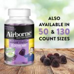 Airborne Elderberry + Zinc & Vitamin C Gummies For Adults, Immune Support Vitamin D & Zinc Gummies With Powerful Antioxidant Vitamins C D & E - 50 Gummies, Elderberry Flavor - Image 10