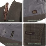 P&L Men's Classic Fit Houndstooth Blazer Two-Button Sport Coat Lightweight Stretch Jacket for Business & Casual Wear - Image 4