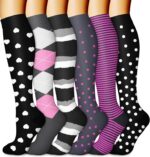 CHARMKING 6 Pairs-Compression Socks for Women & Men Circulation Best Support for Nurses, Running, Athletic,Flight Travel - Image 2