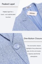 COOFANDY Men's Casual Blazer Slim Fit Sports Coat One Button Business Retro Suit Jackets for Wedding Party - Image 5