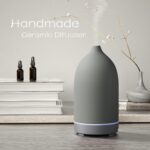 Aromatherapy Essential Oil Diffuser,9 Colors Mood Light,4 Timer Stone Diffuser Living Room(Grey) - Image 7