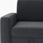 Yaheetech Sectional Sofa L-Shaped Sofa Couch Bed w/Chaise & USB, Reversible Couch Sleeper w/Pull Out Bed & Storage Space Living Room Dark Gray - Image 10