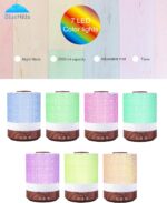 BlueHills 2500 ML XL Essential Oil Diffuser for Large Room Aroma Humidifier Home Decor Bed Baby Room Big Huge 2.5 L Capacity Long Run Color Lights Decorative Design High Mist Dark Wood Grain F004 - Image 7