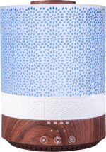 BlueHills 2500 ML XL Essential Oil Diffuser for Large Room Aroma Humidifier Home Decor Bed Baby Room Big Huge 2.5 L Capacity Long Run Color Lights Decorative Design High Mist Dark Wood Grain F004 - Image 2