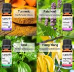 PURA D'OR Organic Sweet16 Essential Oils Set - 16x 10mL Wood Box Aromatherapy Gift Set - 100% Pure Therapeutic Grade for Relaxation and Wellness (Lavender, Rosemary, Turmeric, Ylang Ylang & More) - Image 4