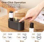 Waterless Diffuser for Home Essential Oil Diffuser, Aromatherapy Diffuser, Portable Scent Diffusers, 3 Mist Modes, Cycle Start for Bedroom, Office Studio 160-350 sq. ft Black - Image 6