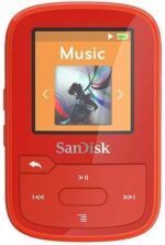 SanDisk 16GB Clip Sport Plus MP3 Player, Red - Bluetooth, LCD Screen, FM Radio - SDMX28-016G-G46R (Renewed) - Image 2